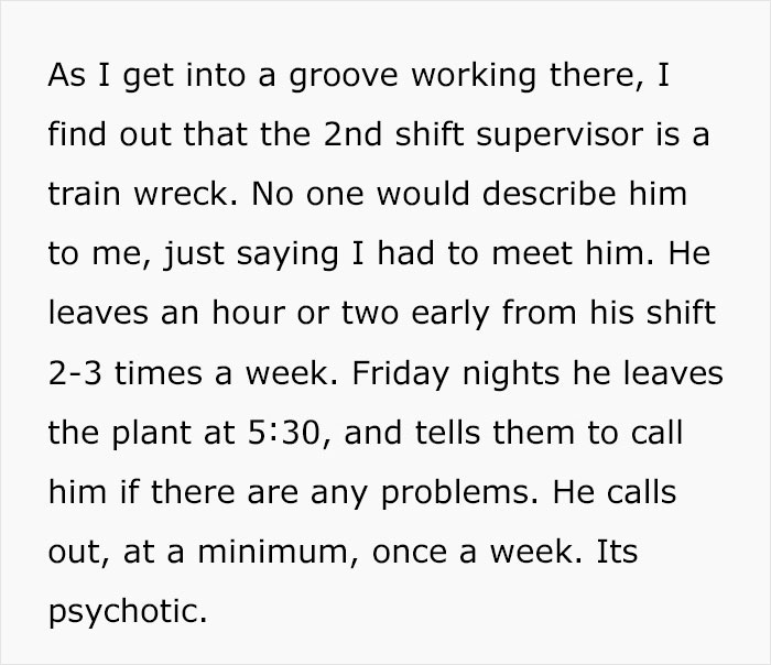 Employee Maliciously Complies To Work Only His 8 1/2 Hours, Makes The Company Lose $85k Per Year Employee Maliciously Complies To Work Only His 8 1/2 Hours, Makes The Company Lose $85k Per Year