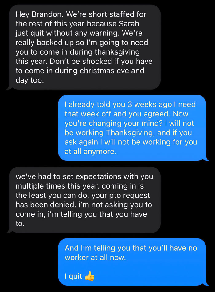 14 Screenshots Of People&rsquo;s &lsquo;I Quit&rsquo; Texts Because &lsquo;Screw That, I Deserve Better&rsquo;