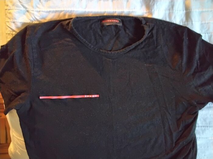 Prada! $2.00 T-Shirt. It Was A Brand New Thrift Store Find. Yes It's Real.