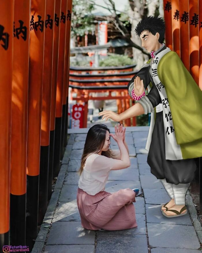 I Draw Fictional Characters To Strangers Pics I Find On The Instagram To Create Amusing Scenarios