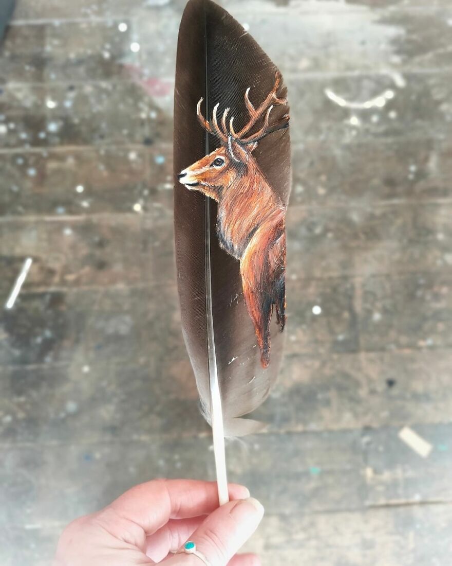 I’m Surviving Lockdown By Painting On Feathers (50 New Pics)