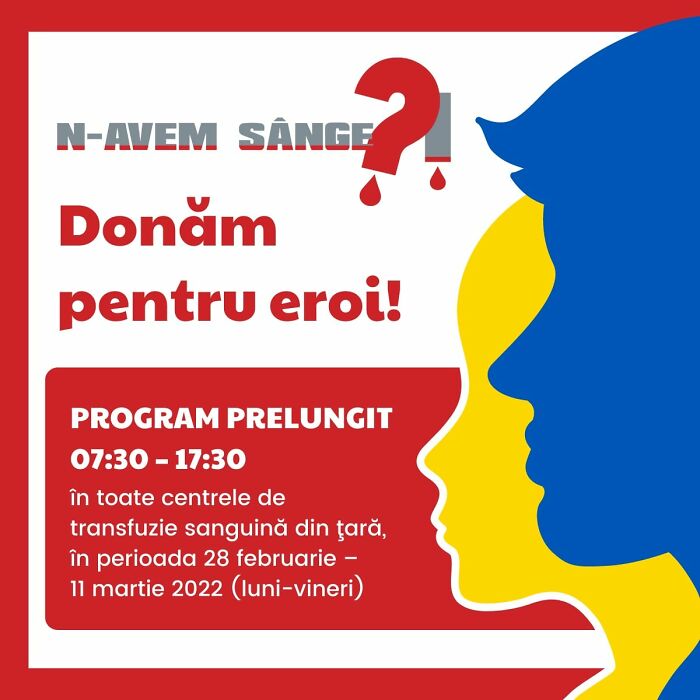 I Donated Blood For Those Wounded In Ukraine (Photo Credit: N-Avem Sânge)