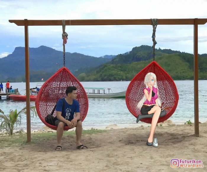 I Draw Fictional Characters To Strangers Pics I Find On The Instagram To Create Amusing Scenarios