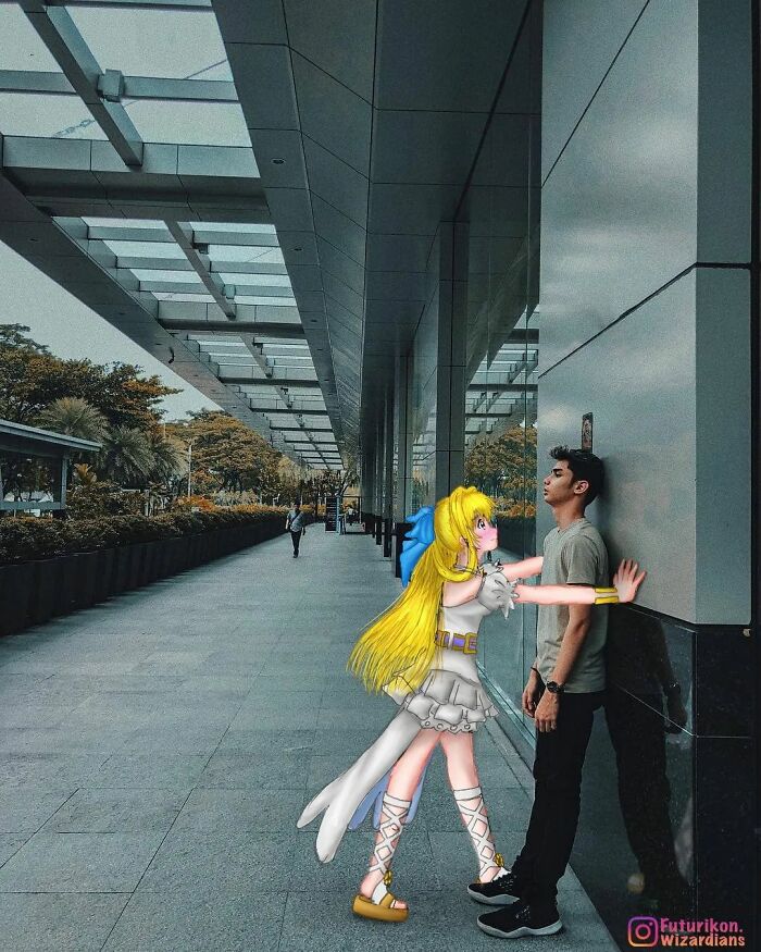 I Draw Fictional Characters To Strangers Pics I Find On The Instagram To Create Amusing Scenarios