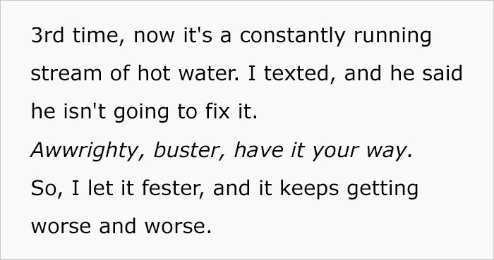 Landlord Refuses To Fix A Leak, Gets A $8,000 Bill To Repair The Damage That The Water Did To Other Apartments Landlord Refuses To Fix A Leak, Gets A $8,000 Bill To Repair The Damage That The Water Did To Other Apartments