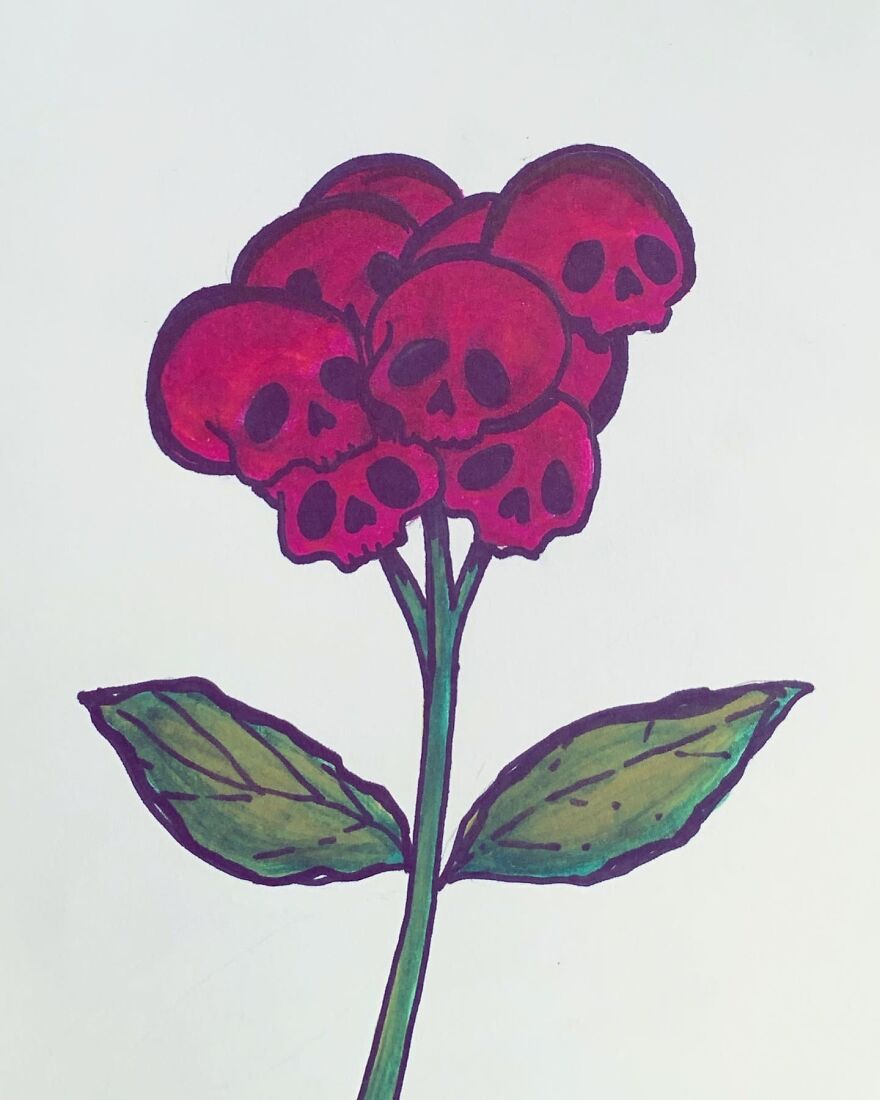 I Drew A Flower Every Day For A Year, And Here Are 40 Of My Best Works