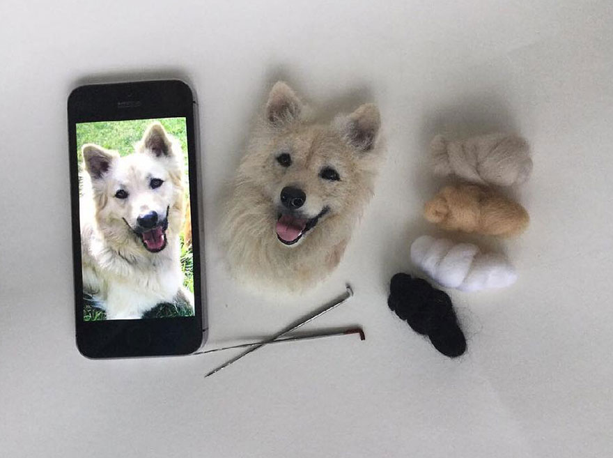 I Use Sheep's Wool To Create Realistic Felted 3D Portraits Of Animals