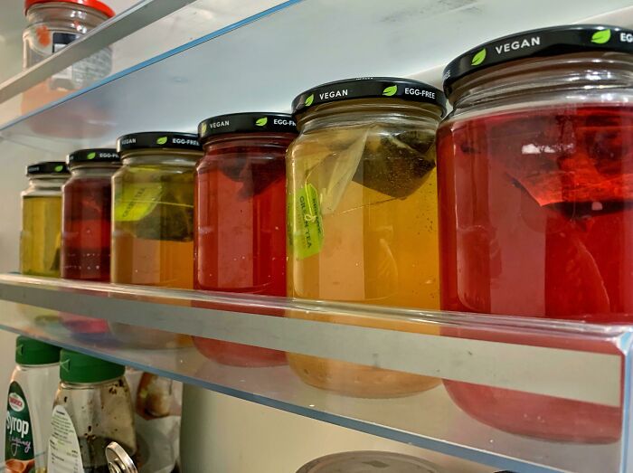 Reutilización de frascos para tés fríos individuales y ¡me encanta!