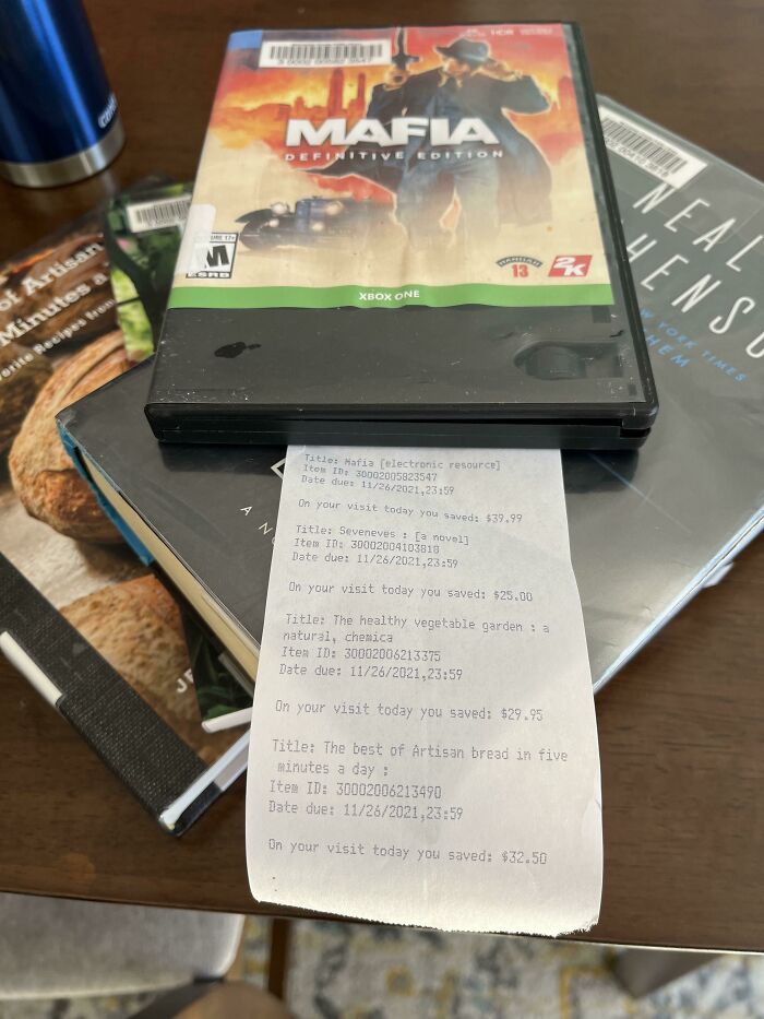 My Local Library Lists How Much I’ve Saved By Borrowing Instead Of Buying Each Item. $127.44 On What I’ll Read/Play In A Week