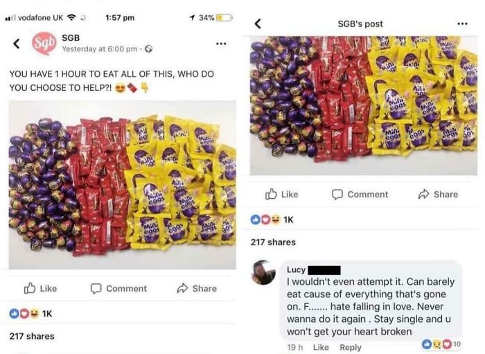 Idk, Maybe Some Chocolate Might Cheer Her Up?