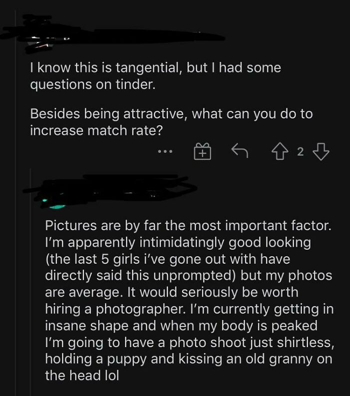 “Intimidatingly Good Looking” Gtfo That Was Not The Question