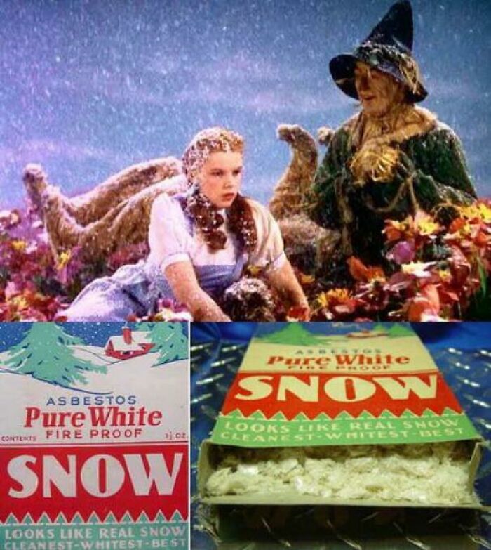 The Snow Scene In The Wizard Of Oz (1939) Used 100% Pure Asbestos Fibers For The Snow