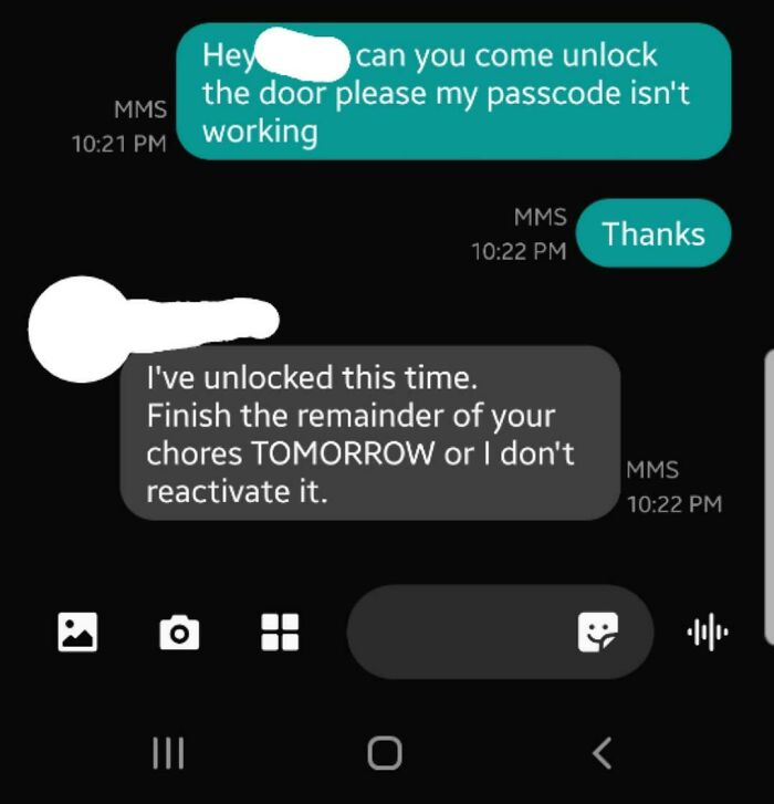 Stepmom Threatening To Lock Me Out Of The House If I Don't Finish The Chores I Started This Afternoon, But Had To Stop To Go To Work