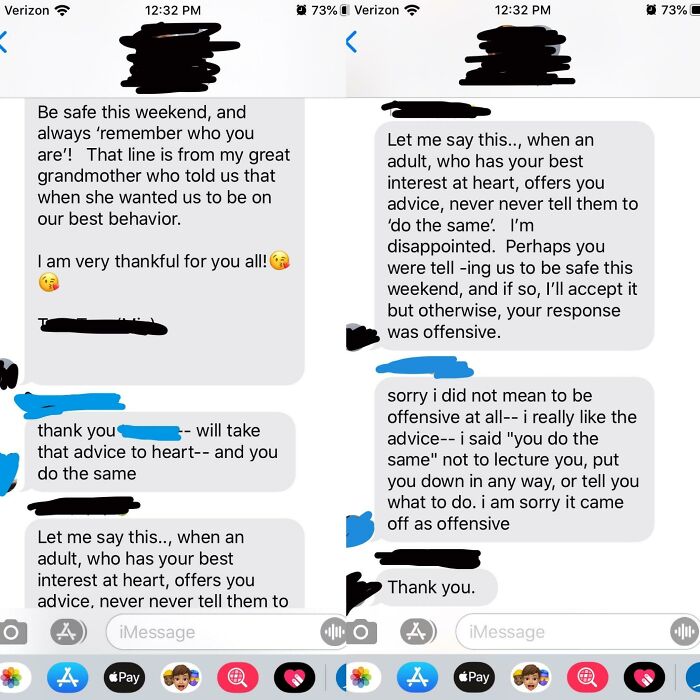 A Group Chat Text Between My Sister And Stepfather