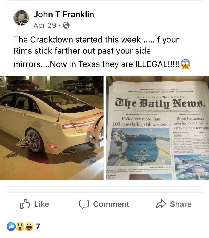 Police Crack Down On Slab Rims