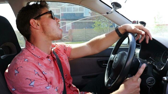 Modified My Washer Fluid To Squirt Juice Into My Mouth While Driving