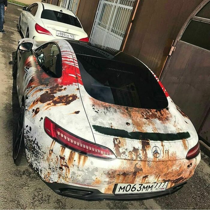 This Fake Rusted Mercedes