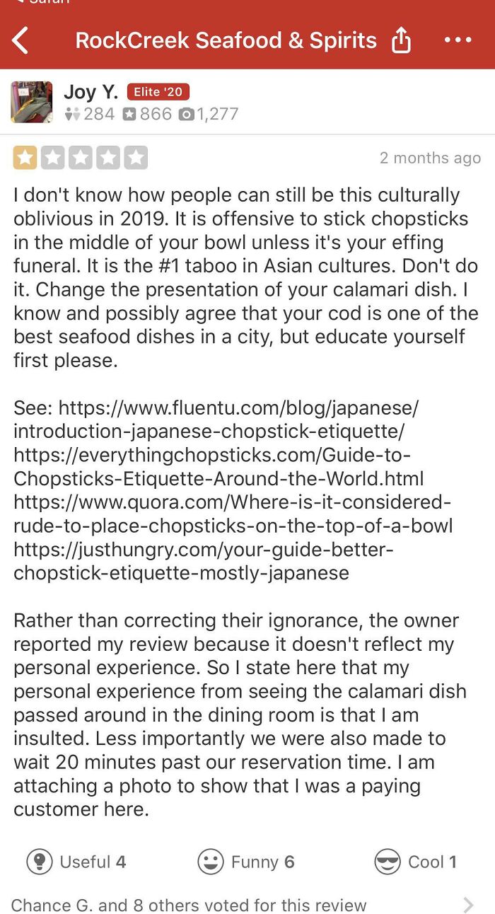 I Would Poke Her Eyes Out With Chop Sticks If I Owned A Restaurant