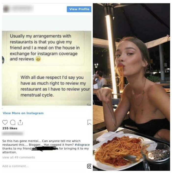 Influencer Asks For Free Meals In Exchange For Reviews And Exposure, Gets Called Out By Restaurant