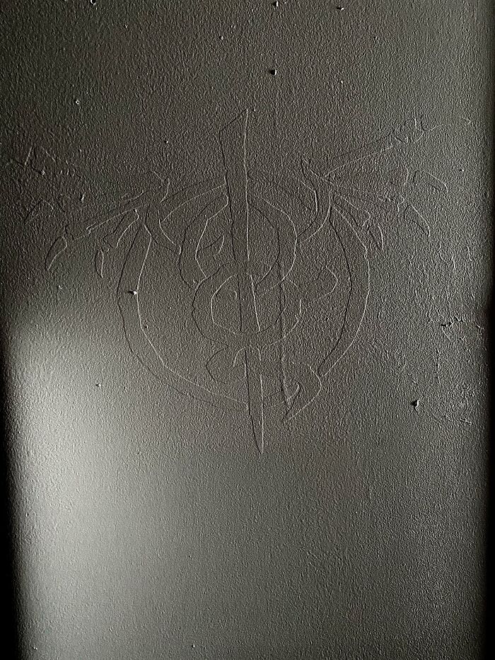 Anyone Know What This Is? My Sister Found This Underneath The Wallpaper In Her Daughters Nursery, She’s Kinda Spooked