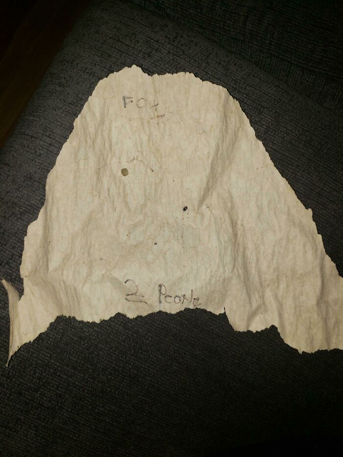 Found This Note That Says "2 People" Outside My House, Where I Live With My Fiancé. It Was On A Little Path By Our Garden Facing Our Windows. We Live In The Woods With No Neighbors. Is This Weird Or Am I Being Paranoid?