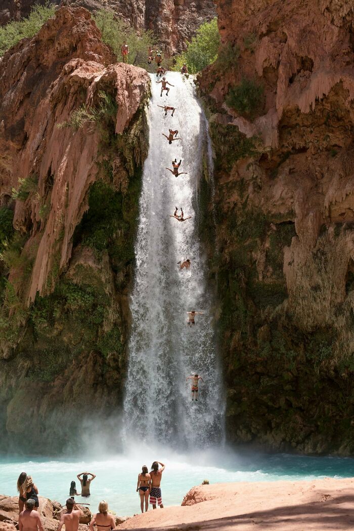 93ft Double Gainer Off Havasu Falls, Az