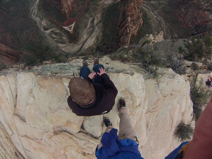 1488 Ft Drop...angel's Landing And A Daring Friend