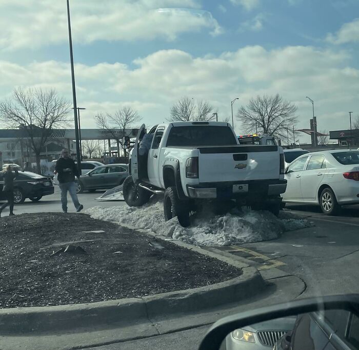 Getting Towed After Parking On Top Of A Snow Pile And Not Being Able To Move, Priceless