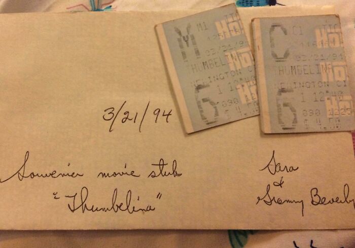 This Was The First Movie I Went To See, My Grandmother Had Sealed The Tickets Up In An Envelope & I Was Sad I Never Saw Them Again Until I Just Found Them At The Bottom Of A Shoe Box Full Of Old Cards & Letters! I Relished Opening This. Movie Ticket Stubs From 1994, $4.50 A Ticket