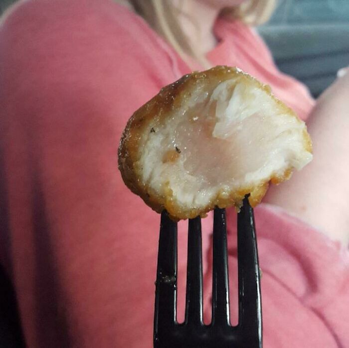 I Love When Fast Food Chicken Has A Nice, Seared Crust And A Juicy, Rare Center