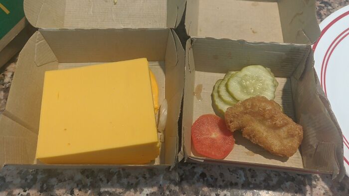 So My Sister Just Got A Job At Mcdonalds. I Pull Up In The Drive Thru Order One Mcchicken But Tell Her To Hook Me Up Pls And Shes All Like I Gotchu Homie. I Get Handed A Super Heavy Bag Drive Home All Exicted And Wtf Is This Man. No Mcchicken Either