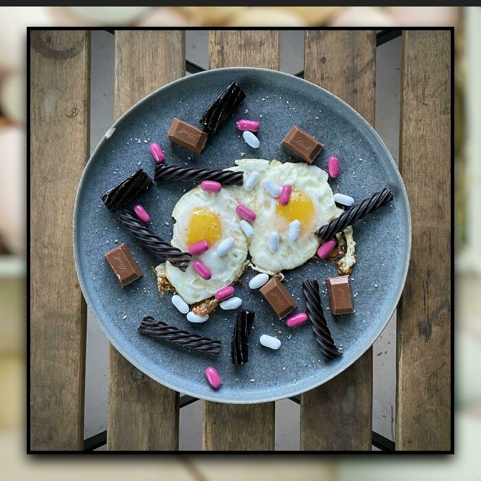 Found A "Cook Book" That My Brother Wrote When He Was 7 Years Old, And Am Re-Creating The Recipes. Here's "Licorice Egg"