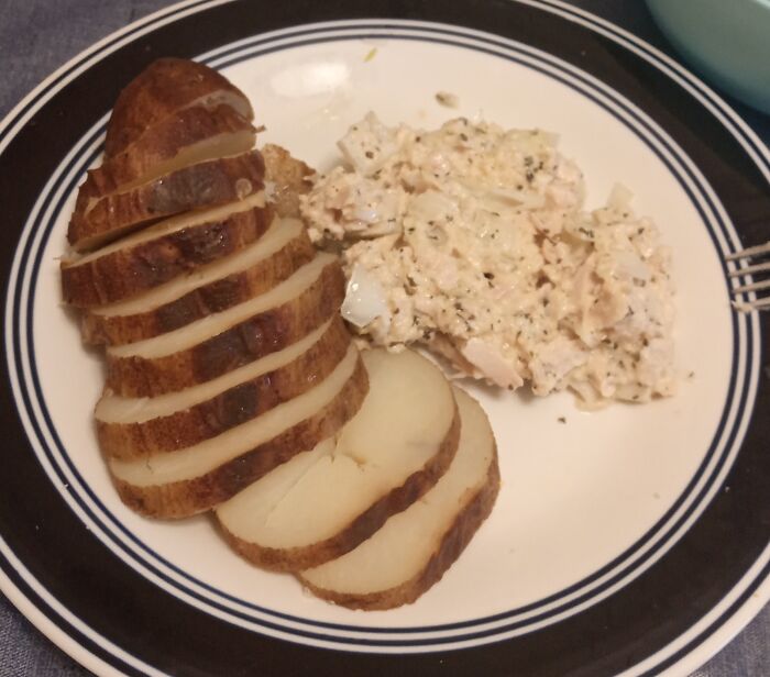 My Inverted Take On Sliced Meat And Mashed Potatoes, Sliced Potatoes And Mashed Meat.