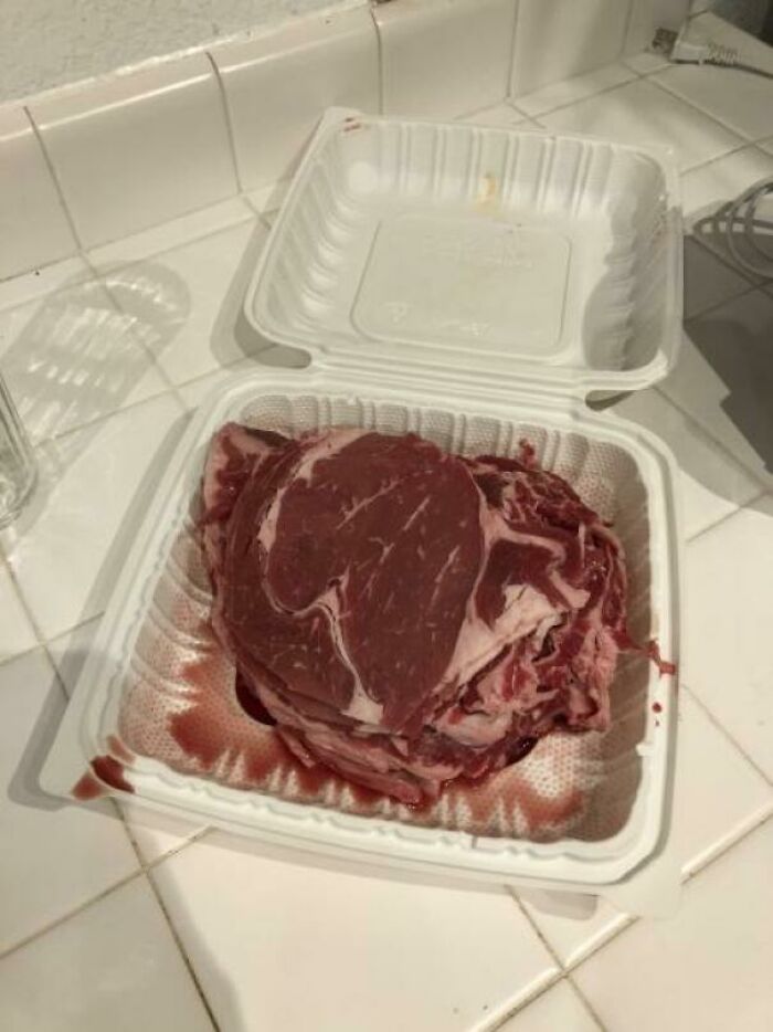 Ordered Doordash From A Local Burrito Place. Got Our Order, As Well As About 2 Lb Raw Beef.