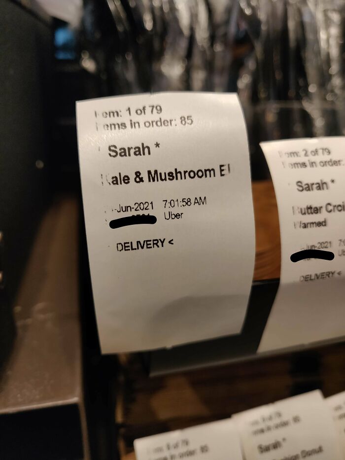 Sarah Once Again Woke Up And Chose Violence, 85 Item Order. Total Was $329 (Uber Eats)