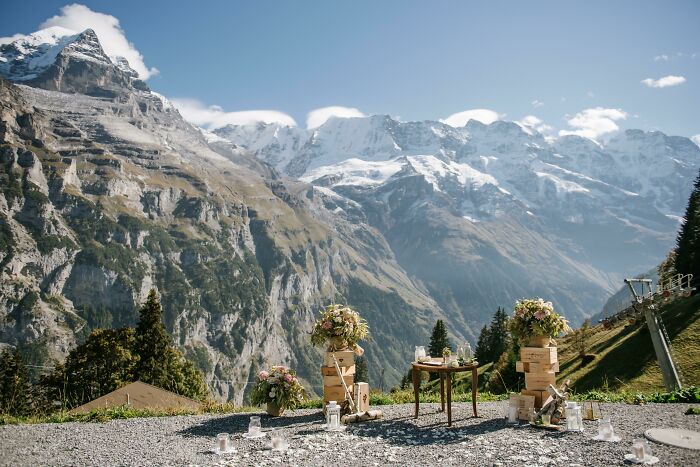 Wife And I Hate Big Social Events And Love Traveling. So Rather Than A Normal Wedding, Traveled To Switzerland And Did Our Vows In Private. Photo From The Day