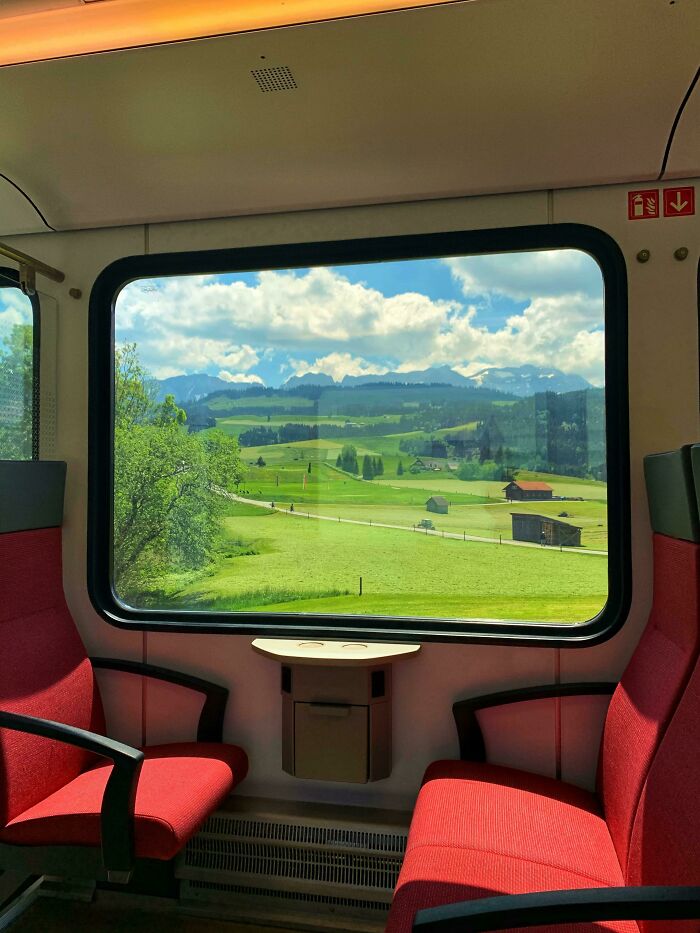 Got The All-Clear To Travel Within Switzerland — Empty Train With A Great View