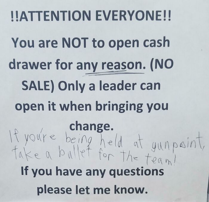 ... And I Do Mean Any Reason