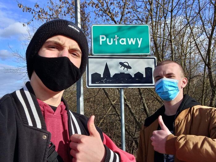 Little UFO Added On My City Sign