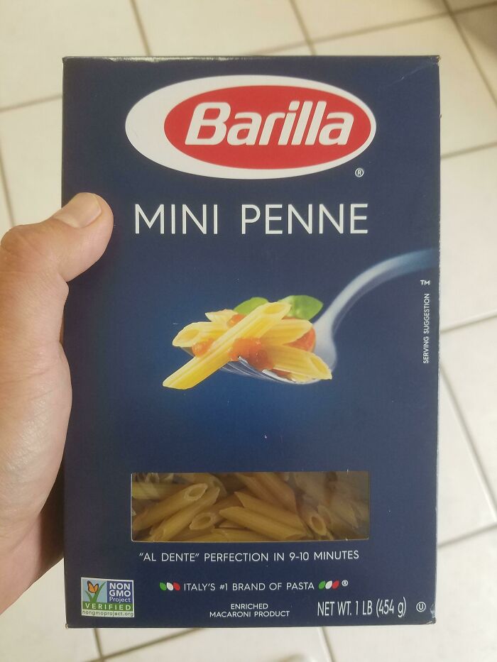 Wife Came Home From The Grocery Store Excited That She Found Pasta Appropriate For A Man Of My Proportions