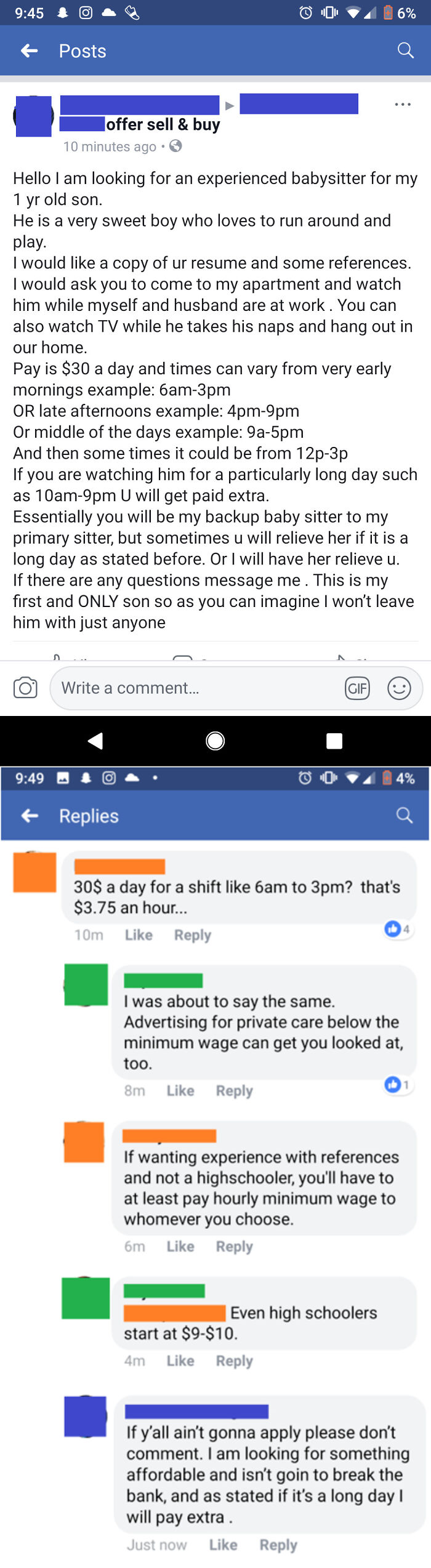 Looking For An Experienced Babysitter At $3/Hour