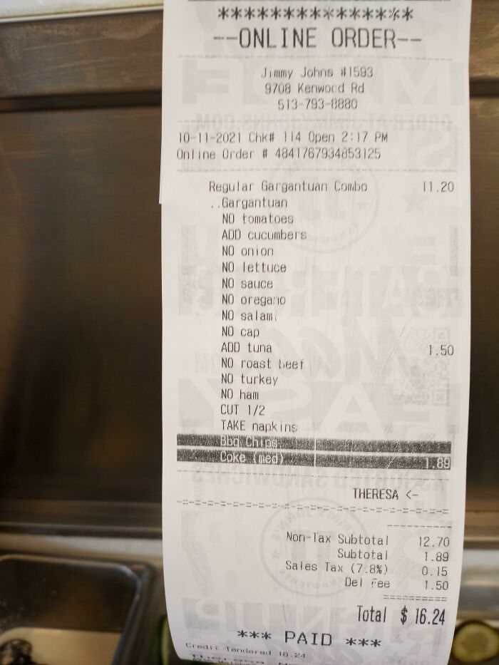 I've Been Waiting For This Order My Entire Life...