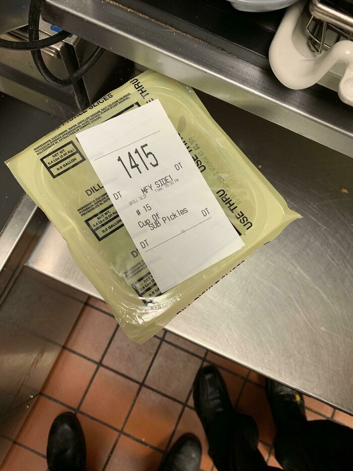 What Most Customers Mean When They Say “A Side Of Pickles” Iykyk.