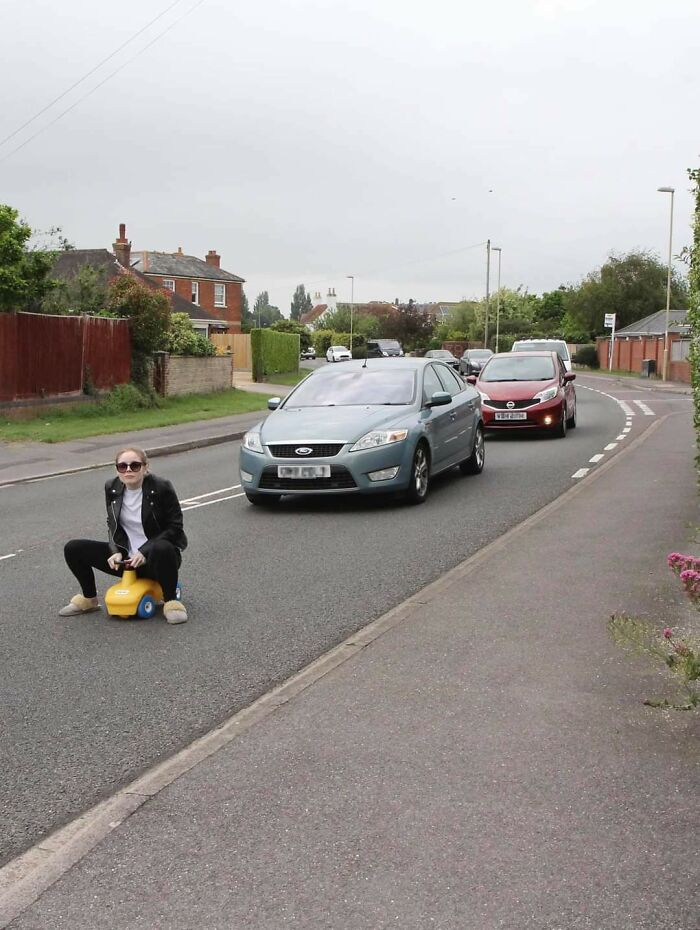 Imagine Backing Up Traffic For A Photo