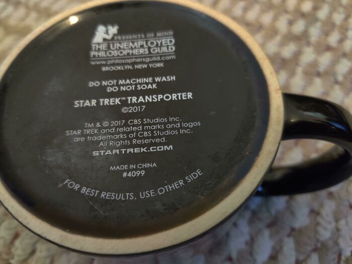 The Bottom Of My Star Trek Mug