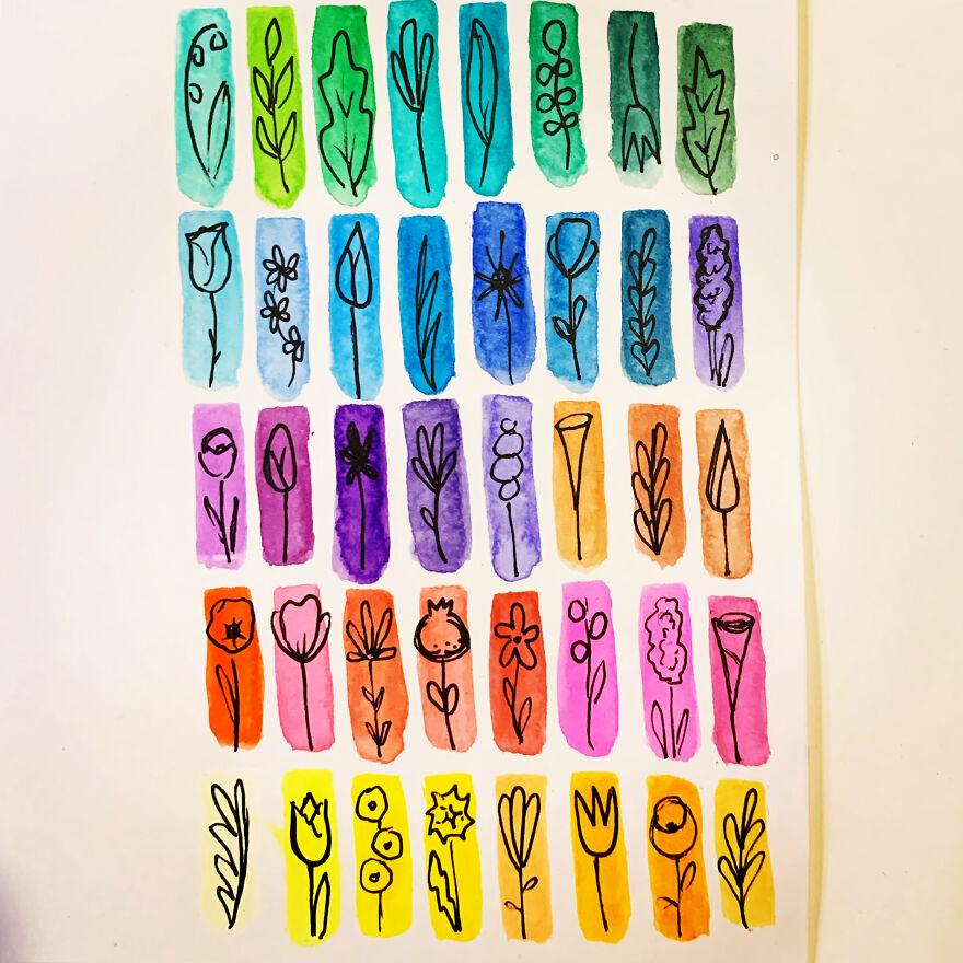 I Drew A Flower Every Day For A Year, And Here Are 40 Of My Best Works