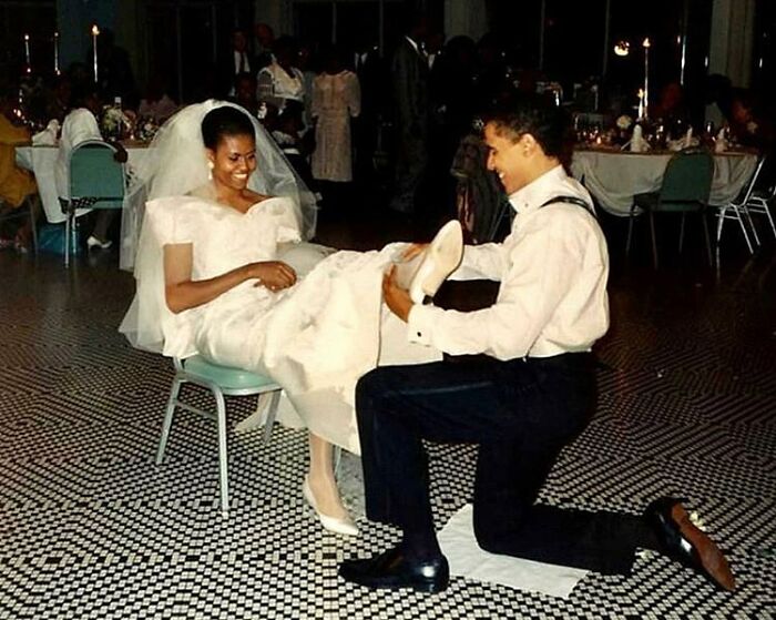Michelle And Barack Obama Photographed On Their Wedding Day // 1992