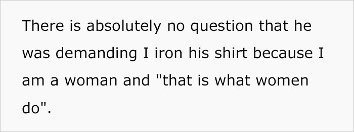 Woman Maliciously Complies By Ruining Her Father-In-Law’s Shirt After He Asks Her To Iron It Right Before Her Engagement Party Woman Maliciously Complies By Ruining Her Father-In-Law’s Shirt After He Asks Her To Iron It Right Before Her Engagement Party