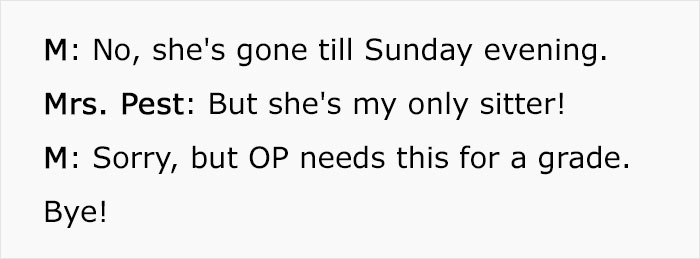 Babysitter Goes Out Of Town For 4 Days, Entitled Mother Spams Her Parents By Calling Every Day And Asking For A Sitter