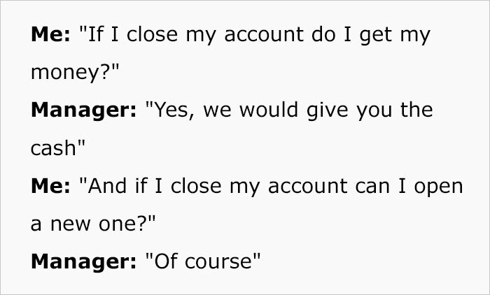“Bank Wants To Play Stupid Games? Then Let's Play”: Person Can’t Transfer Large Sums, Closes And Reopens Account To Avoid Restrictions “Bank Wants To Play Stupid Games? Then Let's Play”: Person Can’t Transfer Large Sums, Closes And Reopens Account To Avoid Restrictions